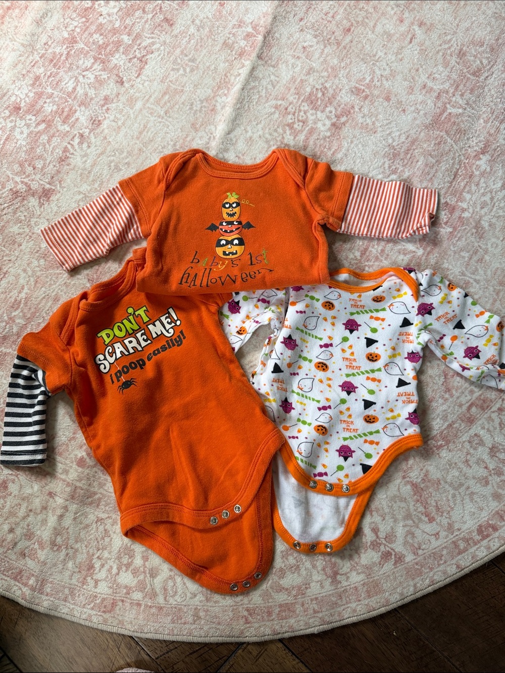 Baby Gear Orange Halloween Baby One-Piece Bodysuits - 3-Pack